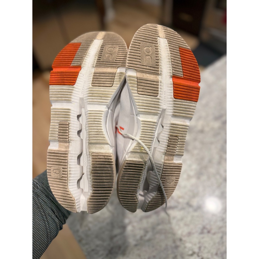 On Cloudnova Womens White Orange Running Shoes Sneakers US 8.5 EU 40 Low Top - Picture 5 of 6